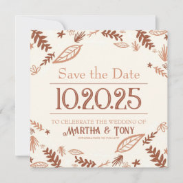 Reserva La Fecha Las hojas de otoño caen salvo la fecha