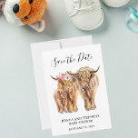 Reserva La Fecha Las parejas de vacas de Highland duchan para salva<br><div class="desc">Este diseño puede ser personalizado en el área proporcionada cambiando la foto y/o el texto. O puede personalizarse haciendo clic en Personalizar esta plantilla y, a continuación, eligiendo la opción de hacer clic en el personalizar y eliminando o cambiando el color del fondo, agregando texto, cambiando el color o estilo...</div>