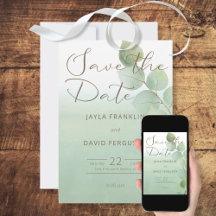 Lavado de color de agua verde Eucalyptus Guardar f