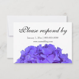 Reserva La Fecha Lavanda púrpura Hydrangeas flores púrpura RSVP
