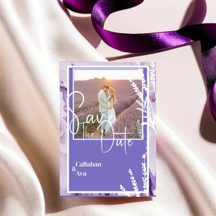 Reserva La Fecha Lavanda púrpura moderna Guardar el diseño de fecha