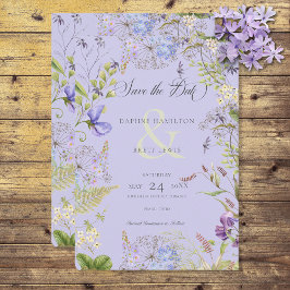 Reserva La Fecha Lavanda Rústica y Flores Silvestres de Salvia Lava