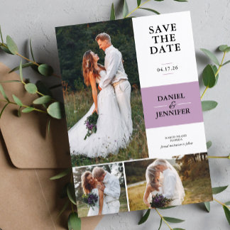 Reserva La Fecha Lavender 3-Photo Gallery Wedding Guardar La Fecha