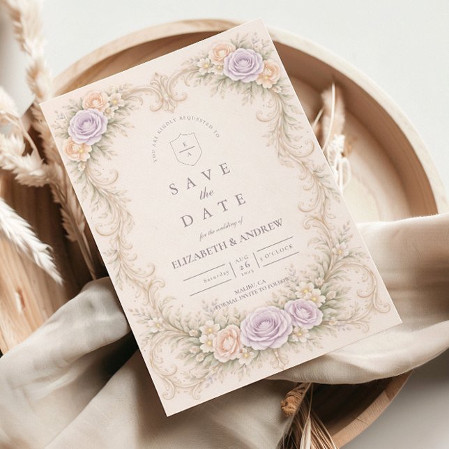 Reserva La Fecha Lavender Blush Baroque Garden Wedding (Subido por el creador)