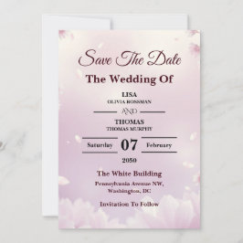 Reserva La Fecha Lavender Blush Dreamy Wedding Save The Date