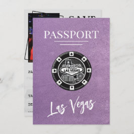 Reserva La Fecha Lavender Las Vegas Passport Save the Date