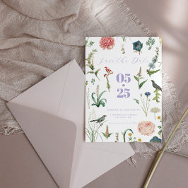 Reserva La Fecha Lavender Sage Garden Save the Date Card