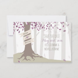 Reserva La Fecha Lavender Woodland Wedding Save The Date