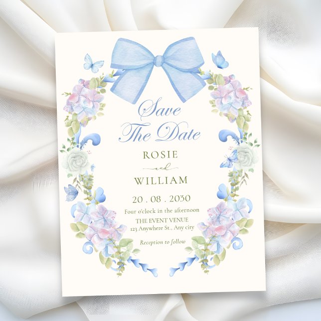 Reserva La Fecha Lazo floral pastel  (Subido por el creador)