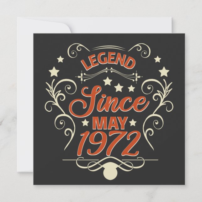 Reserva La Fecha Legend Since May 1972. 50th birthday sayings (Anverso)
