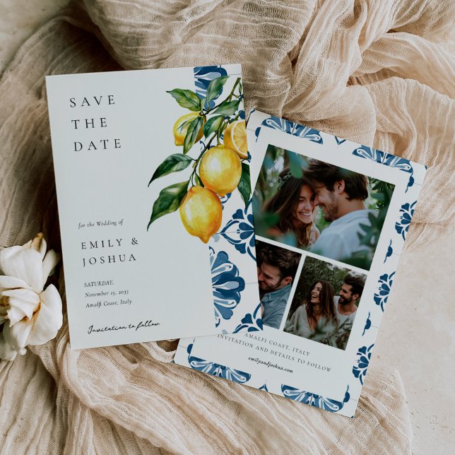 Reserva La Fecha Lemon Citrus Positano Boda italiano (Subido por el creador)
