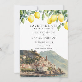 Reserva La Fecha Lemons Amalfi Coast Italy Wedding