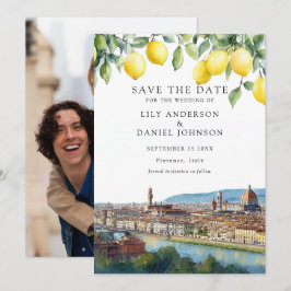 Reserva La Fecha Lemons Florence Tuscany Italy Photo Wedding