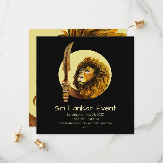 Reserva La Fecha León de Sri Lanka (Anverso/Reverso In Situ)