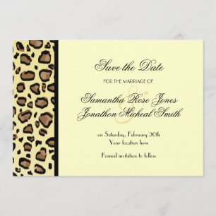 Reserva La Fecha Leopard Print Custom Wedding Guardar la fecha
