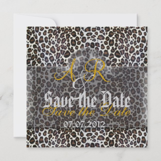 Reserva La Fecha Leopard Save the Date (Anverso)