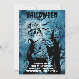 Reserva La Fecha Let’s Get Spooky – Blue Halloween Invite