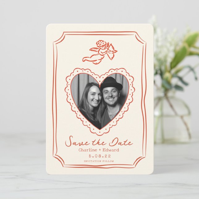 Reserva La Fecha Letra a mano divertida dibujada a mano Guarde la f (Subido por el creador)