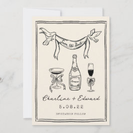 Reserva La Fecha Letra a mano divertida guardar la fecha