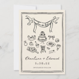 Reserva La Fecha Letra a mano funky ahorrar la fecha