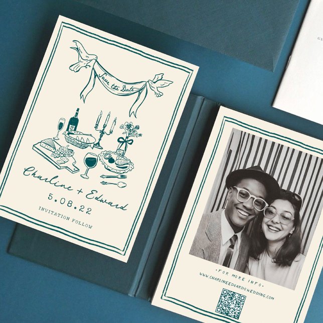 Reserva La Fecha Letra a mano funky guarda la fecha (Subido por el creador)