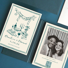 Reserva La Fecha Letra a mano funky guardar la fecha