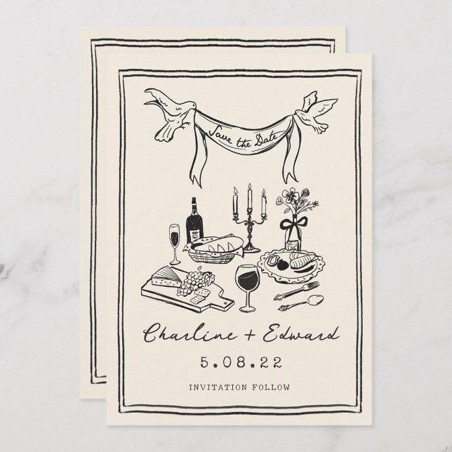 Reserva La Fecha Letra manuscrita divertida Save the date (Subido por el creador)