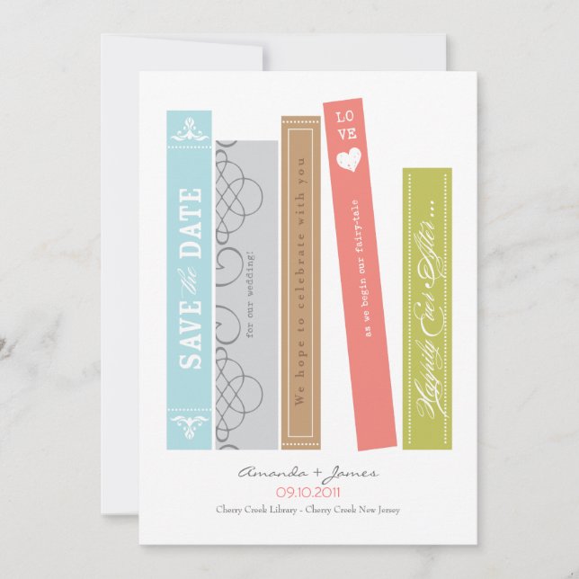 Reserva La Fecha Libro de biblioteca Guardar la fecha (Anverso)