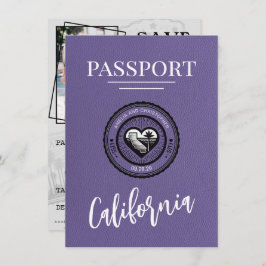 Reserva La Fecha Lilac California Passport Save the Date