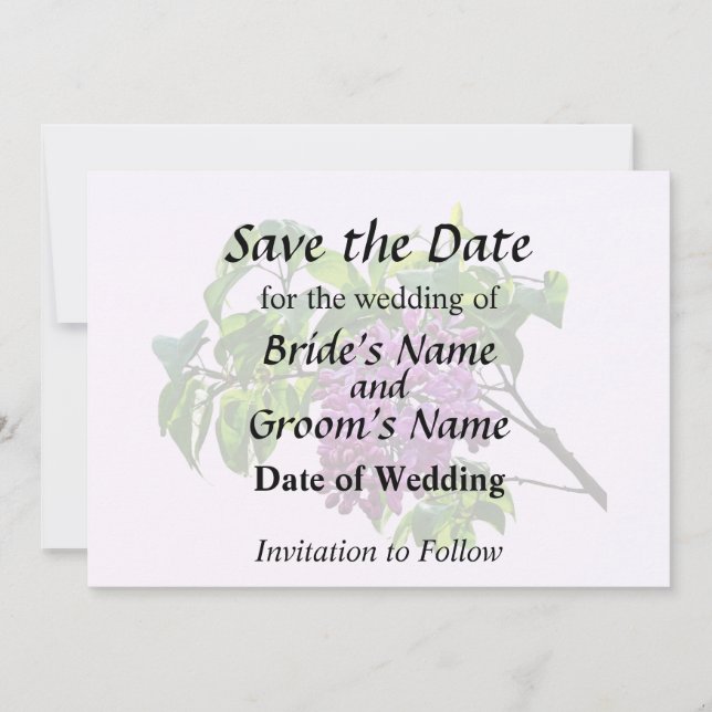 Reserva La Fecha Lilas Abriendo (Anverso)