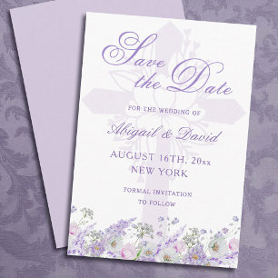 Reserva La Fecha Lilas Flores Religiosas Bodas Guardar la Fecha