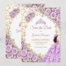 Lilas Rosas Moradas Mariposa Dorada Quinceañera