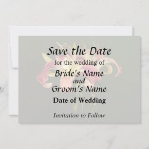 Reserva La Fecha Lilies De Color Rosa Oscuro Con Centros Amarillos