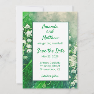 Reserva La Fecha Lirio de los Valles Fecha de la Boda Personalizada