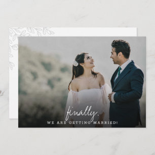 Reserva La Fecha Llanura de caligrafía moderna y simple