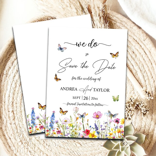 Reserva La Fecha ¡Lo hacemos! Mariposas Flores Silvestres Elegantes (Subido por el creador)