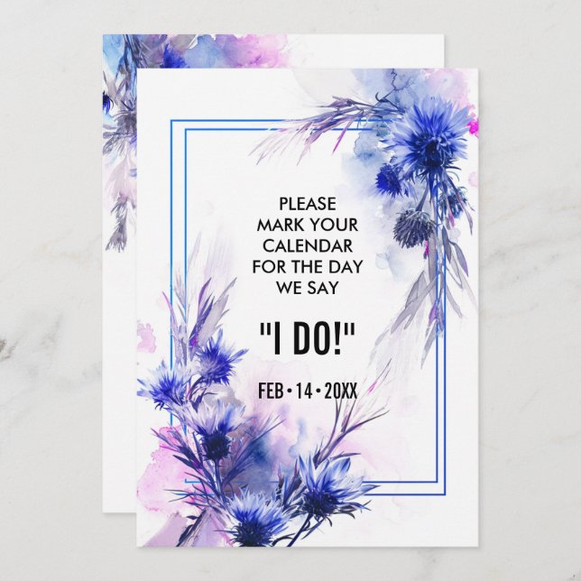 Reserva La Fecha "LO HAGO" 💙 Cornflower Reverie (Anverso / Reverso)