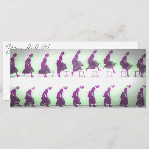 Reserva La Fecha ¡Lo Hiciste! Mujer de animación temprana saltando 