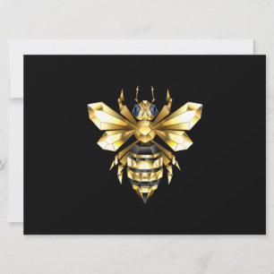 Reserva La Fecha Logotipo de Relieve metalizado dorado falso poligo