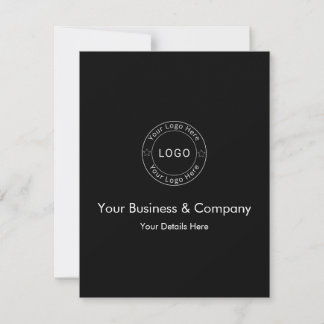Reserva La Fecha Logotipo de su empresa en negro personalizado