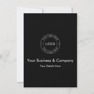 Reserva La Fecha Logotipo de su empresa en negro personalizado