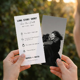 Reserva La Fecha Long Story Short Minimalist Timeline Photo Wedding