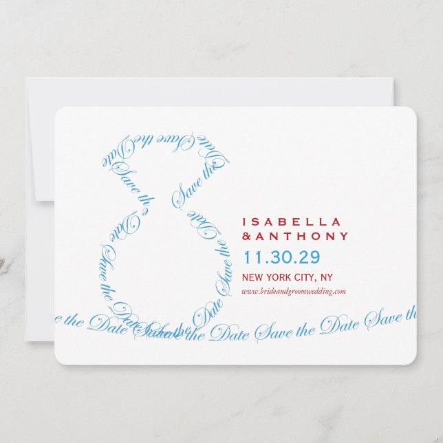 Reserva La Fecha Loop Diamond Ring Classic Photo Save the Date Card