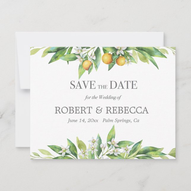 Reserva La Fecha L'orangerie Save the Date Card (Anverso)