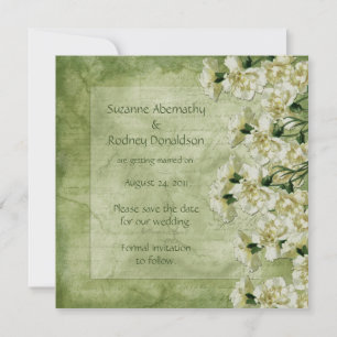 Reserva La Fecha Los claveles blancos y verdes ahorran la fecha