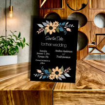 Los girasoles contrastan con el boda negro