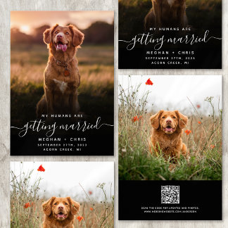 Reserva La Fecha Los seres humanos se casan con el código QR de la 