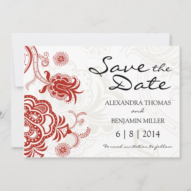 Reserva La Fecha Lotus Flower Save the Date (Anverso)