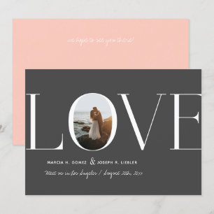 Reserva La Fecha Love Dark Gray Photo