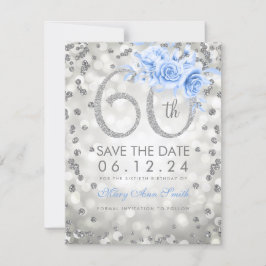 Reserva La Fecha Luces de Glam Azul de los 60 Años de Plata